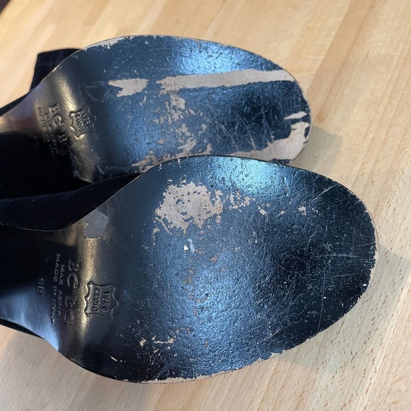 BCBG Velvet Stretch Stack-Heel Boots - Picture 7 of 8